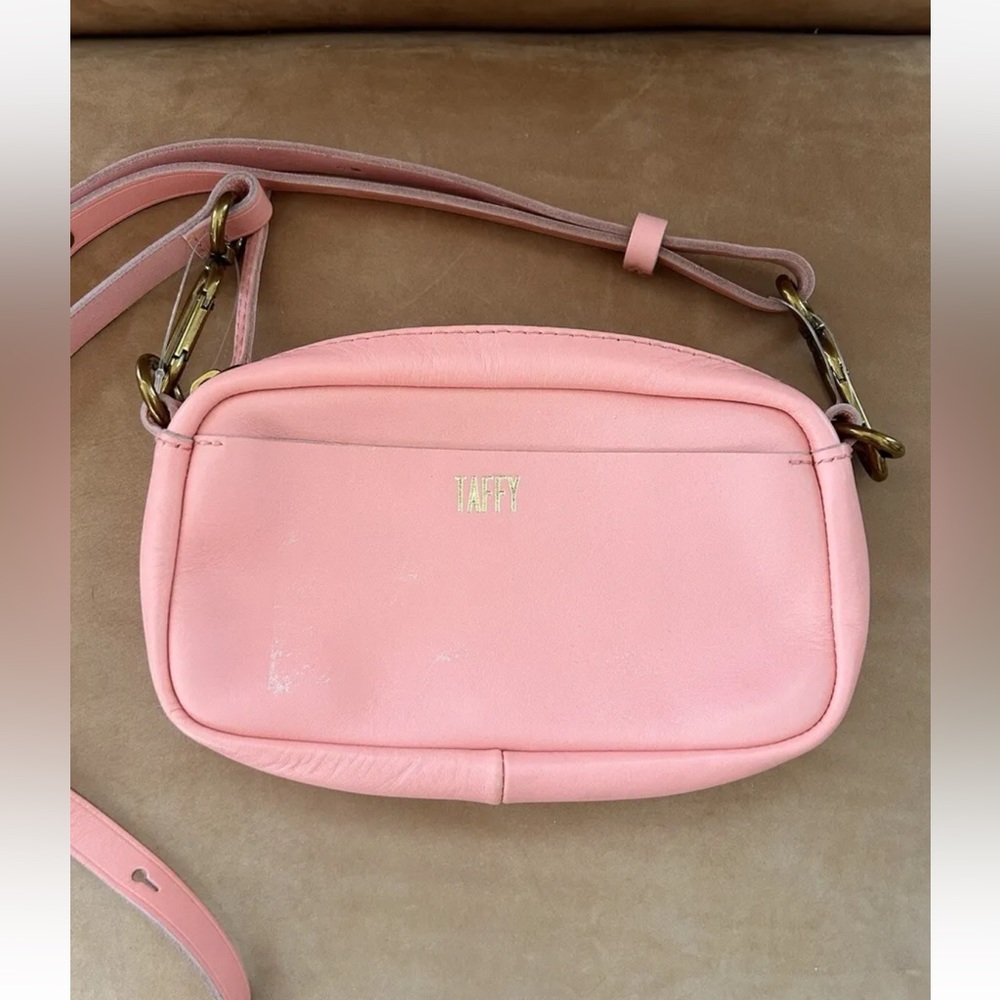 Madewell The Leather Carabiner Mini Adjustable Crossbody Bag ‘Taffy’ Pink